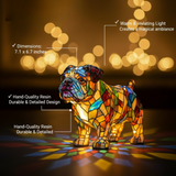 Bulldogge in Bewegung – Leuchtendes Designobjekt