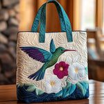 Wattierte Tasche – Kolibri und weisse Blüte