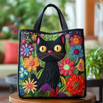 Wattierte Tasche – Verzauberte schwarze Katze