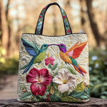 Wattierte Tasche – Kolibri und weisse Blumen