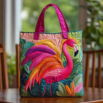 Wattierte Tragetasche – Regenbogen-Flamingo