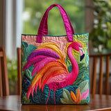 Wattierte Tragetasche – Regenbogen-Flamingo