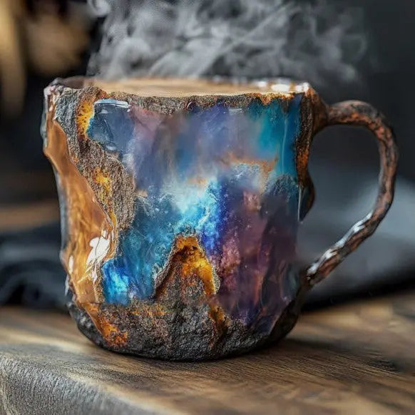 Mineral-Kaffeetasse mit Kristalloptik