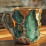 Mineral-Kaffeetasse mit Kristalloptik