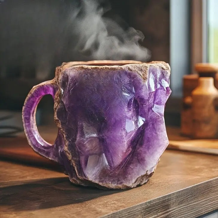 Mineral-Kaffeetasse mit Kristalloptik