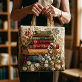 Handgefertigte wattierte Tasche – Blumenmuster