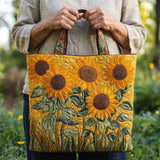 Klassische wattierte Tasche – Sonnenblumen