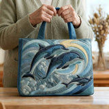 Handgefertigte Tasche – Delfin im Ozean